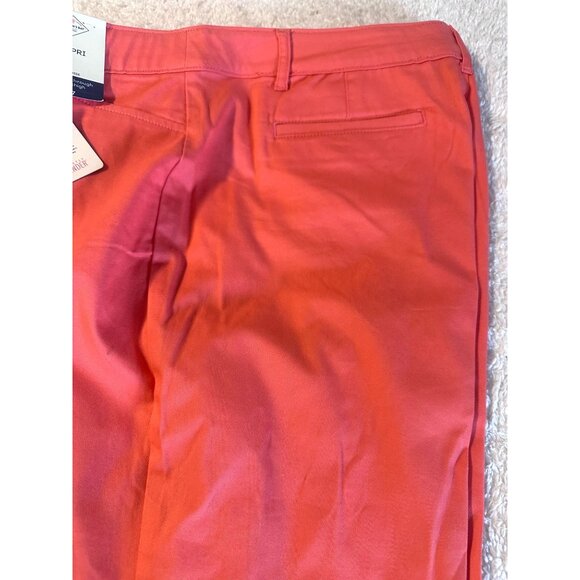 St Johns Bay Womens Eastern Coral Mid Rise Capri Pants Slendering Size 18 New - Picture 2 of 11